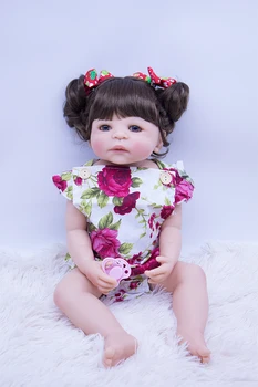 55 cm całe ciało silikonowe Reborn Baby Doll zabawki dla dziewczynek paly house Bonecas uczyć księżniczka Bebe Alive dzieci prezent zabawka do kąpieli