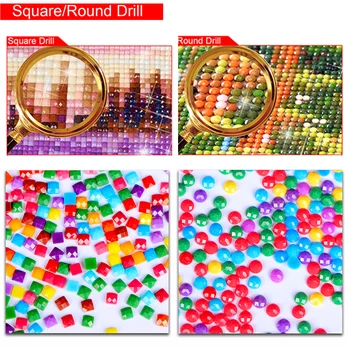 5D DIY Diamond Painting Christmas tree Full Square/Round Diamond Embroidery Christmas European-style Living Room Decorated Gift