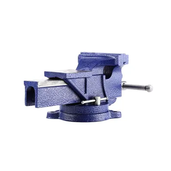 5in Bench Table Vise Heavy Duty Engineers Press Vice w/ Anvil Swivel Base Clamp Jaw Work bench Table clamp for Fixed Repair Tool