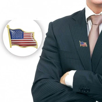 5szt flaga USA klapy 3D styl macha ikonę flagi kraju klapy szpilka biżuteria