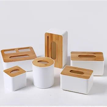 6 Kolorowe Plastikowe Pudełko Tkanina Bambusowa Pokrywka Papierowa Rurka Przenośny Uchwyt Na Papierowe Ręczniki Europejski Domowy Pocztowa Podajnik Tenis Pudełko Do Przechowywania