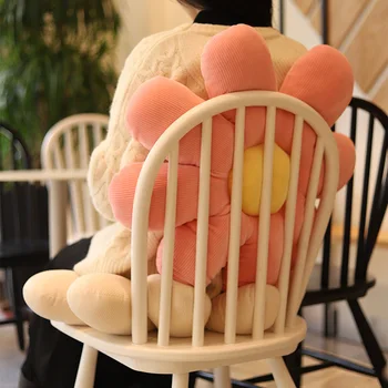 60 cm Stokrotka pluszowe rośliny poduszka realistyczny słonecznik poduszka siedziska w dół bawełny, wypełniony żółty różowy beżowy krzesło kwiat poduszka