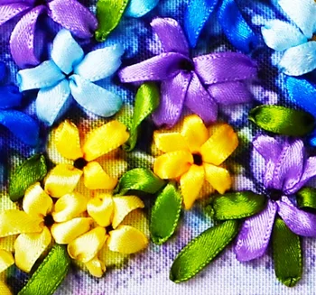 60x50cm aplikacja kwiat Taśma haft zestaw plama malarstwo zestaw ręcznie zestaw DIY handmade rękodzieło sztuka dekoracji wnętrz