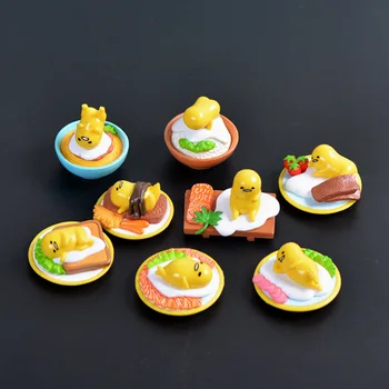 8 szt./lot Aggs yolk Brother 4.5 cm PVC kochanie miniaturowa figurka anime figurka zabawki dla domowego wystroju ogrodu DIY akcesoria