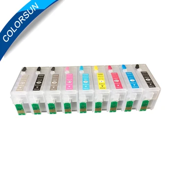 9 kolorów do wielokrotnego napełniania kasety do drukarki Epson Surecolor P600 SC-P600 z automatycznym kasowaniem żetonów T7601 - T7609 wkład atramentowy