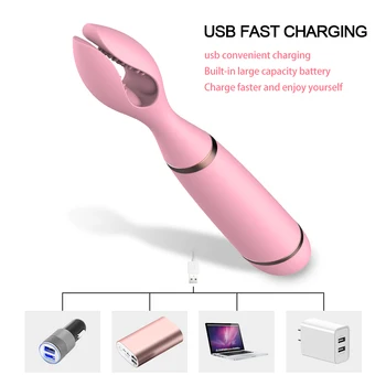 Abdo USB Rechargbeable Massage Wand for Women 10 Frequency Handheld Wireless Massager with Clip Health Care Products