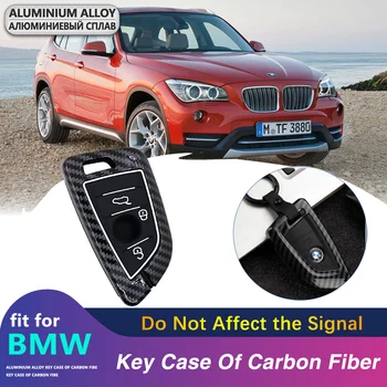 ABS Carbon Fiber Pattens Car Key Case etui do BMW 1 2 7 Series X1 X2 X5 X6 Button Start 3 przyciski Auto keychain