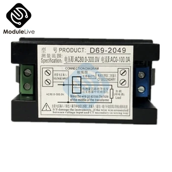 AC 80-300V 100A LCD-cyfrowy woltomierz amperomierz Volt Amper prąd moc kwh panel miernik tester grubości narzędzia