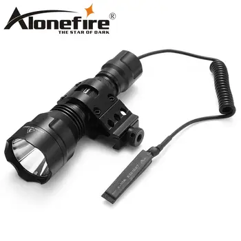 AloneFire C8 CREE XM-L2 T6 LED latarka taktyczna Latarka polowanie airsoft widok strzelby światło akumulator 18650