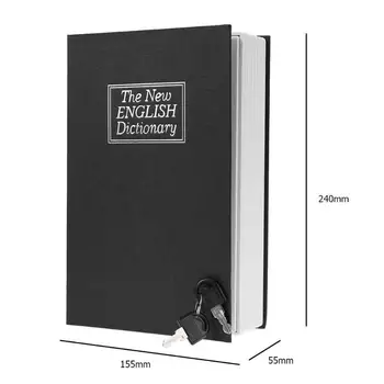 Angielski słownik forma Money Saving Box sejf książka moneta skarbonka z kluczem gotówka monety Saving Boxes Lock-up pudełko do przechowywania