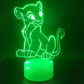 Animal The Lion King Nala 3D Lamp Cartoon Selling Battery Operated Touch Sensor Colorful with Remote Led Night Light Lamp