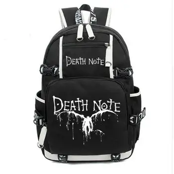Anime Death Note Bckpack torba kreskówka lśniącego blask w ciemności plecak szkolny, na laptopa torby plecak prezent