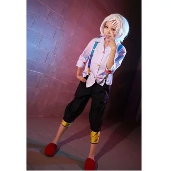 Anime Tokyo Ghoul Cosplay Juzo Suzuya Rei Cosplay Kostium Komplet ( Biała / Różowa Koszula Spodnie Pasy Rzepka ) Na Zamówienie