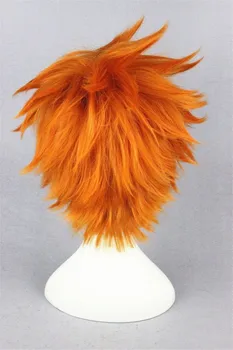 Anime Хайкюу!! Wysoka Jakość! Hinata Syouyou cosplay peruka krótkie pomarańczowe kręcone odporne włosy syntetyczne peruki + gratis czapka peruka