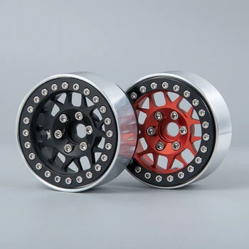 AXSPEED 1/4/5szt 1.9 inch Aluminum Beadlock Wheels felgi o szerokości 25 mm dla RC samochodu 1/10 SCX10 TRX4 RC Car
