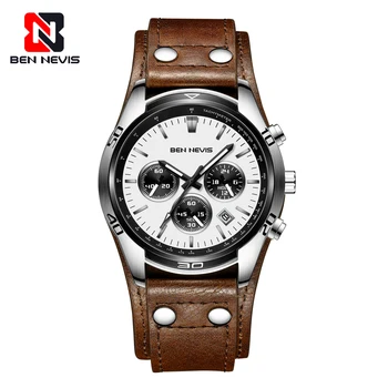 Ben Nevis 2020 Nowa Moda Top Marki Zegarków Mężczyźni Wojskowy Skórzany Pasek Zegarek Kwarcowy Zegarek Męski Biznes Zegarek Relogio Masculino Prezent