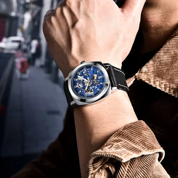 BENYAR Brand New luksusowe męskie zegarek biznes automatyczne mechaniczne zegarki Męskie wodoodporne zegarki sportowe, zegarki Relogio Masculino
