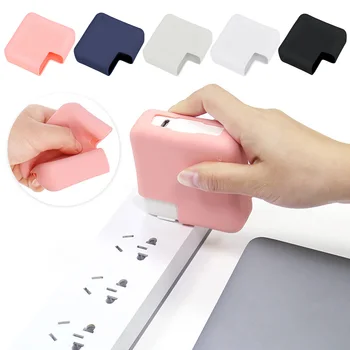 Besegad silikonowy ładowarka ochraniacz pokrowiec rękawy do Apple MacBook Mac Book Pro Retina, 15-calowy notebook adapter Coque