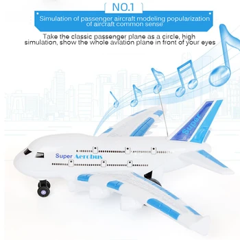 Bezprzewodowe Zdalne Sterowanie Samolotem Zabawka Gruntujący Zebrane Symulacja Modelu Samolotu Ze Światłem I Dźwiękiem Odkryty Dron Zabawki