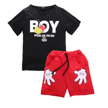 BibiCola lato Baby Boy ubrania zestawy dzieci chłopcy odzież kreskówka topy + spodenki 2szt dres dzieci bawełna dres