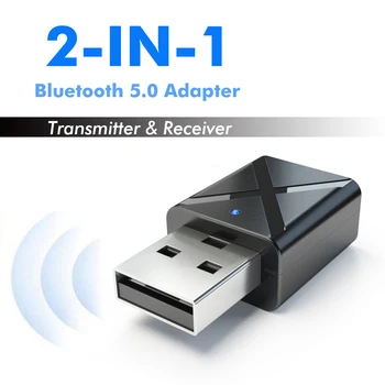 Bluetooth 5.0 Dongle audio odbiornik nadajnik mini 3,5 mm bezprzewodowy AUX stereo Bluetooth konwerter do komputera, laptopa, samochodu