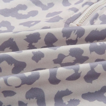 Bluza Damska Jesień Zima Rocznika Leopard Print Z Długim Rękawem Na Zamek Topy Różowy Sweter Swetry Jesień 2020 Odzież Damska