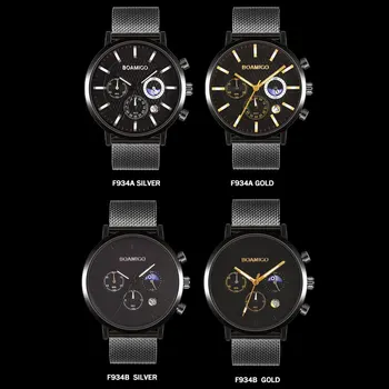 BOAMIGO męskie zegarek Wodoodporny zegarek kwarcowy biznesowe męskie zegarki top marki luksusowe zegarki dorywczo zegarki sportowe Relogio Masculino