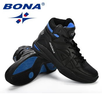 BONA Baskets Homme męskie buty do koszykówki Cow Split buty Męskie na świeżym powietrzu płaska high top buty sportowe męskie trampki Zapatillas Comfy