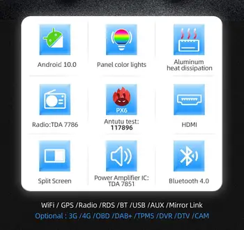 Bosion Android 10 GPS radia samochodowe 2 Din samochodowy odtwarzacz multimedialny 7