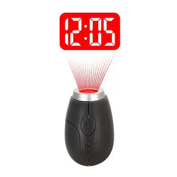 BRELONG cyfrowy zegar Projekcyjny brelok mini LCD zegar Projekcyjny Nocy światła magiczny projektor zegarek czerwony niebieski czarny