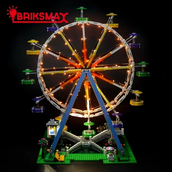 BriksMax Led Light Kit For 10247 Creator Ferris Wheel Blocks，(nie zawiera model)