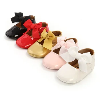 Buty Dla Dzieci Baby Girl Soft Hook & Loop Shoes Wygodne Antypoślizgowe Moda Łuk Buty Łóżeczko Dziecięce Buty Na Wiosnę I Jesienią