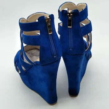 Buty SHOFOO,modna nowość buty damskie, кашемировая skóra, sandały na koturnie około 14,5 cm, sandały Damskie.Rozmiar:34-45