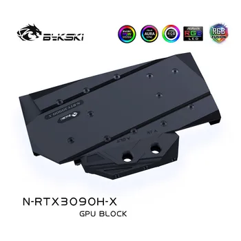 Bykski N-RTX3090H-X GPU Water Cooling Block For NVIIDIA RTX 3090 /3080 Reference Edition GraphicCard ,pełne pokrycie Miedziany blok