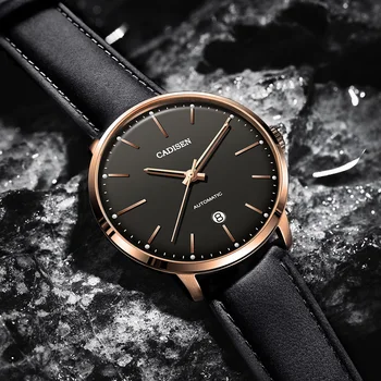 CADISEN męskie zegarki luksusowe proste zegarki mechaniczne dla mężczyzn biznes automatyczny zegarek dla mężczyzn Japonia 8215 Relogio Masculino 2020