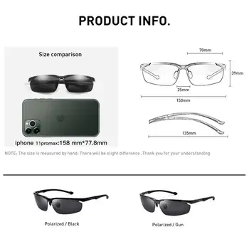 CAPONI Sports okulary przeciwsłoneczne vintage aluminiowe czarne okulary mężczyźni spolaryzowane UV400 wysokiej jakości okulary dla mężczyzn CP8016