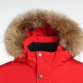 CHARPA Aerogel wodoodporne zimno kurtki męskie moda grube ciepłe parki płaszcz średniej długości męska kurtka zimowa z kapturem