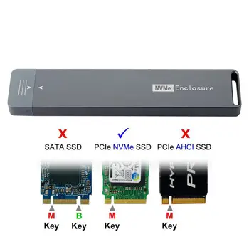 Chenyang USB 3.0 dla NVME M-key M. 2 NGFF SSD zewnętrzny PCBA Conveter adapter RTL9210 chipset z obudową
