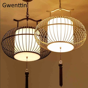 Chiński styl lampy wiszące lampa Led wisząca do nauki salon lampy loft industrialny wystrój domu oprawa