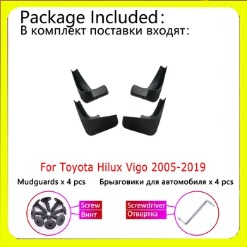 Chlapacze Toyota Hilux 7th Gen Vigo 2019-2005 przednie i tylne błotniki samochodu chlapacze błotników błotniki stylizacja samochodu 2019 2010 2008