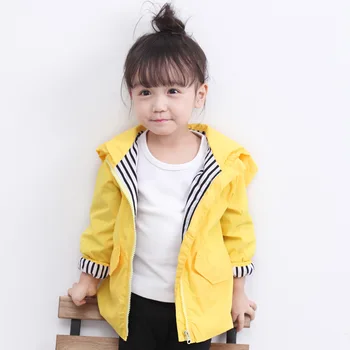 Chłopcy dziewczęta dzieci piękne kurtki i długie płaszcze dzieci żółta kaczka odporny na wiatr płaszcz chłopcy wiatrówka przeciwdeszczowa odzież dla dzieci