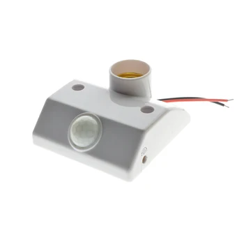 Cokół żarówki E27 standard AC 170-250V cokół lampy na podczerwień IR-czujnik automatyczny kinkiet uchwyt gniazdo PIR detektor ruchu