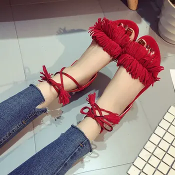 COOTELILI obuwie Damskie moda kutas pasy płaskie sandały dla kobiet japonki damskie letnie plażowe buty czarny zielony czerwony 40,41,42