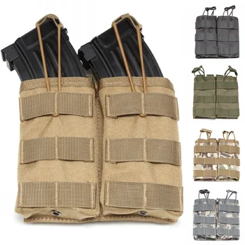 CQC Tactical MOLLE Double Open-Top Magazine Pouch Paintball i Airsoft Hunting Bag FAST AK AR M4 FAMAS Pistol Rifle Mag Pouch