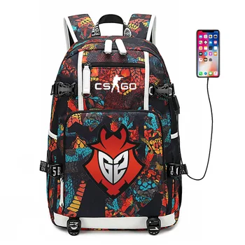 CS GO FNATIC Virtus plecak port USB plecak torebka Wężowa wzór nastolatek student torby szkolne podróży torba na ramię na laptopa