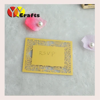 Customize printable wedding cards matching rsvp card pearl paper laser cut rose design free printing wyśmienita for wedding favor