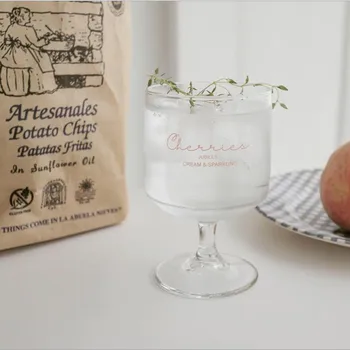 Cutelife Nordic Ins Glass Goblet Coffee Cup Szklanka Wedding Wine Whiskey Beer Water Glasss Butelkowana Przezroczysta Ładna Filiżanka