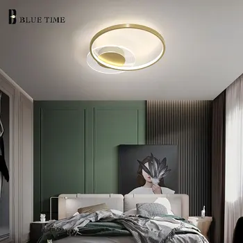 Czarne złoto nowoczesne sufitowe led lampy do sypialni, salonu, jadalni i kuchni kryty lampa sufitowa metalowe i akrylowe lampy