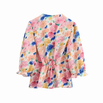Damska Luźna Koszula Lato 2020 Nowa Moda Kolorowa Bluzka Współczesna Lady Koszule