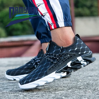 Damyuan Running Shoes Lightweight Outdoor Walk Summer męskie buty sportowe, przeciwpoślizgowa odporna na zużycie zwiększający się wzrost obuwie Męskie trampki